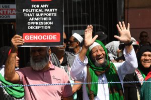 South African protesters demand that government sever ties with Israel over Gaza