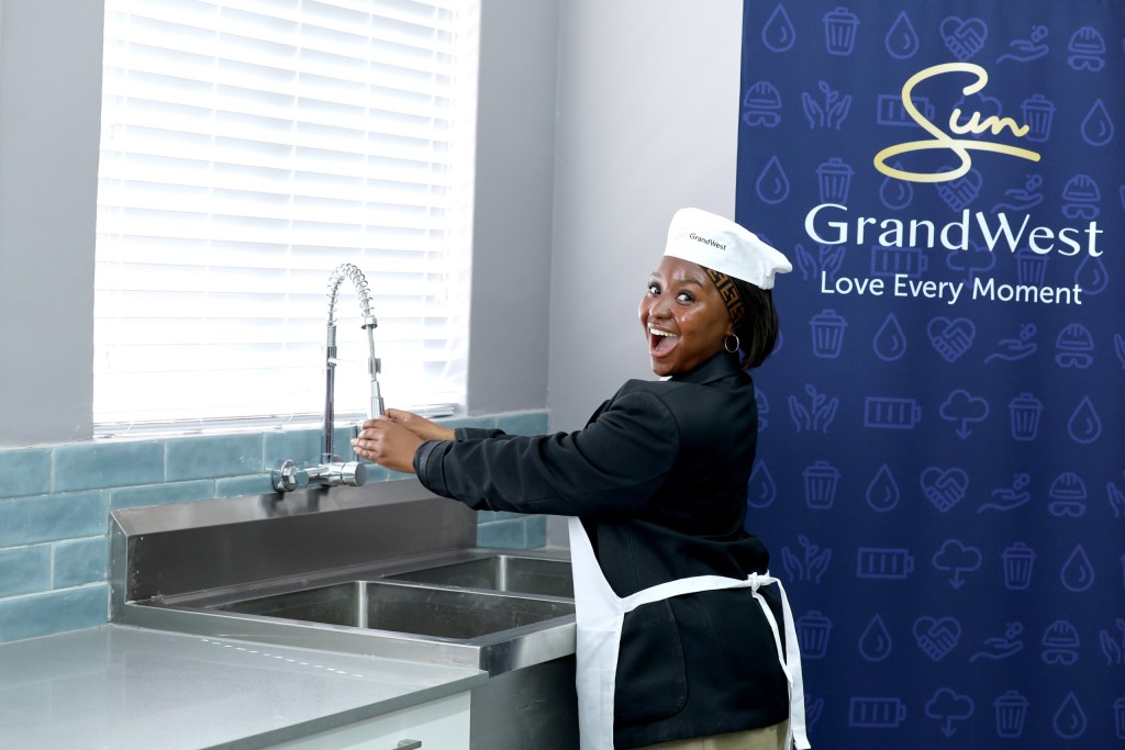 Focus College learner, Unam Gqumisa, tests the facilites.