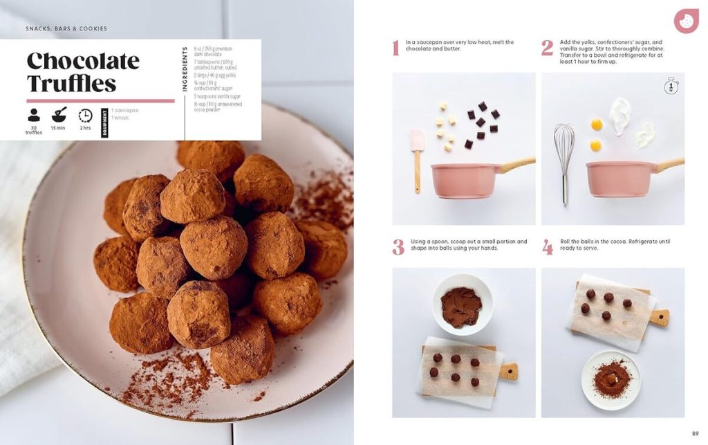 The book uses mostly pictures and graphics and is very low on text instructions.