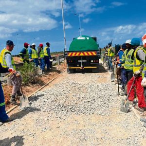 Relief for cyclists as construction begins on damaged R27 cycle lane