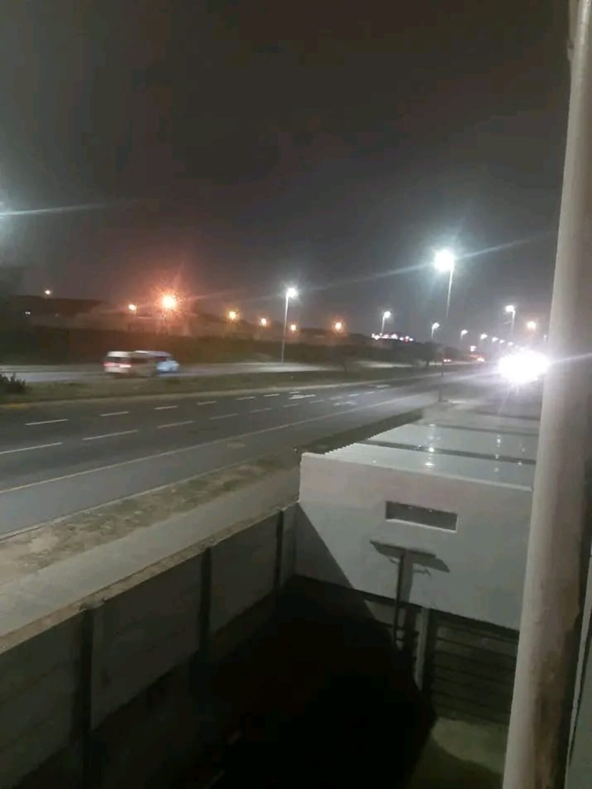 AZ Berman Street is lit at night after six months of darkness.