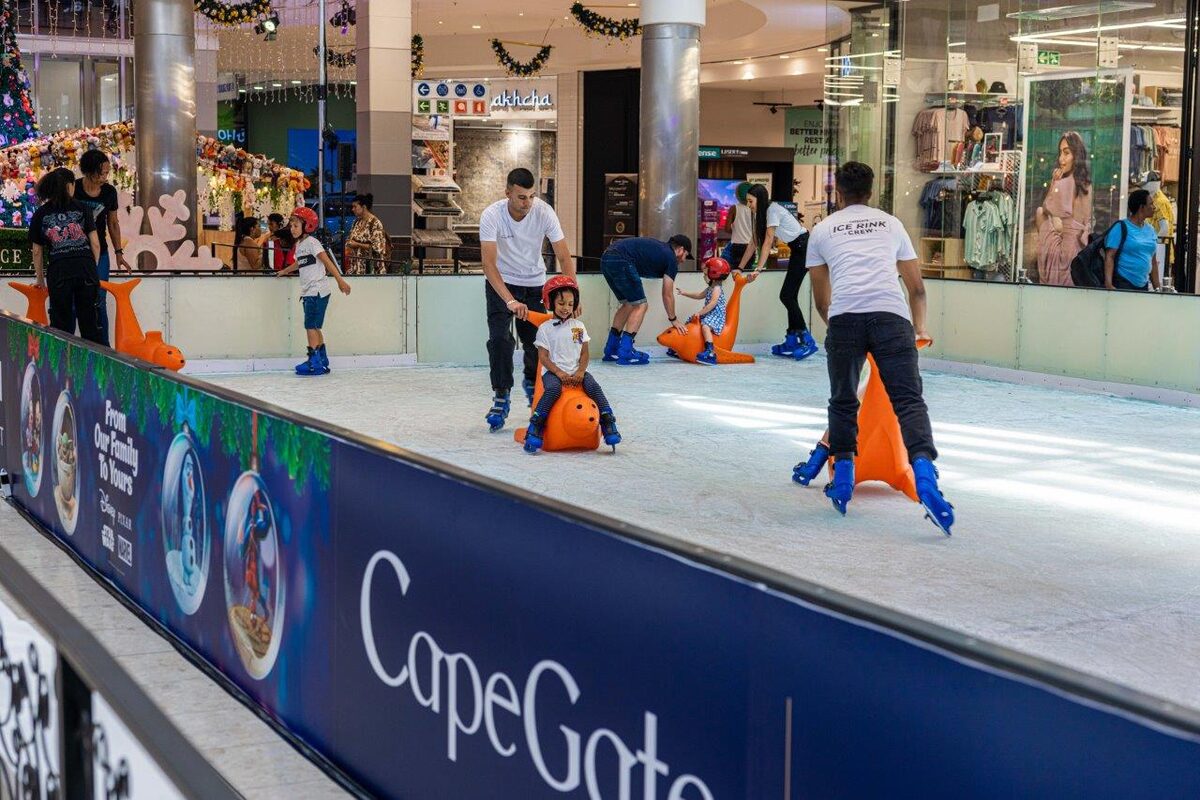 Glide into the holidays at the CapeGate ice rink inspired by Disney