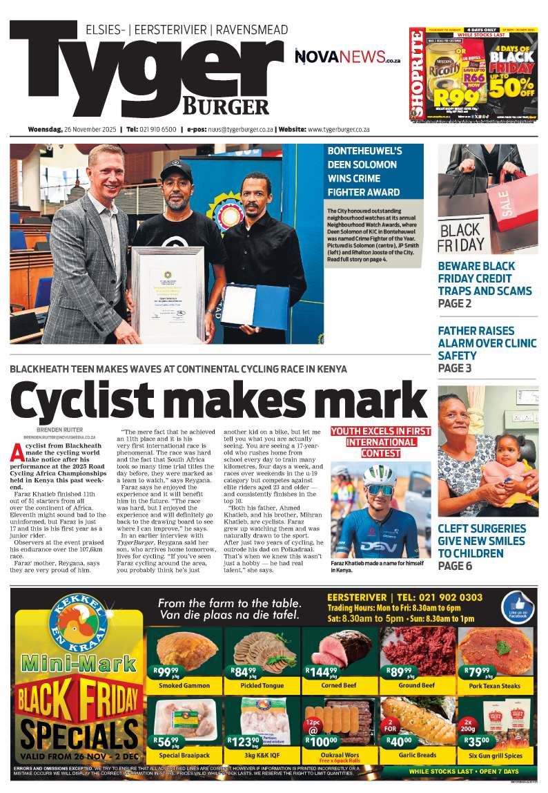 TygerBurger | Elsies | Eersterivier | Ravensmead | E-Edition | 26 November 2025