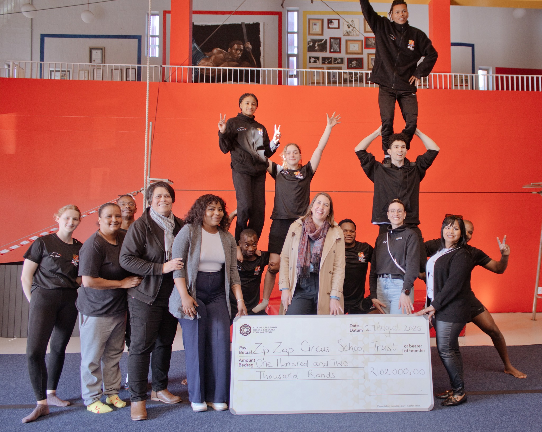 Zip Zap Circus has benefited from the City of Cape Town's Arts and Culture funding.