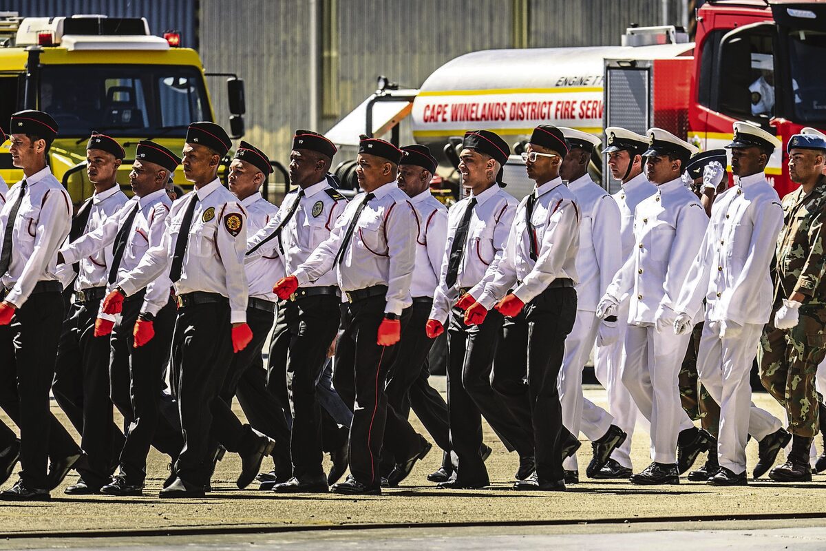 New graduates march proudly onto the parade ground at Ysterplaat as the ceremony begins. PHOTO: Charl Steenkamp, NCC-Group