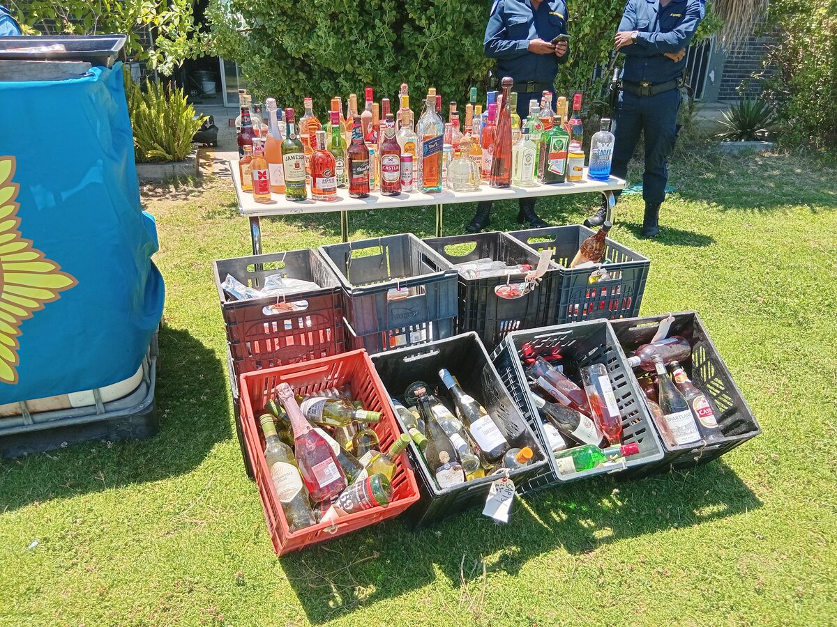 Some of the alcohol that was disposed of today.
