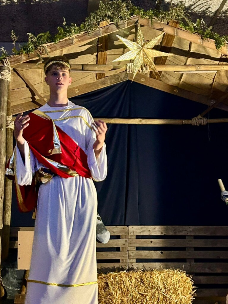 Alex Johanson in St Pius Catholic Church in Plumstead's nativity play.