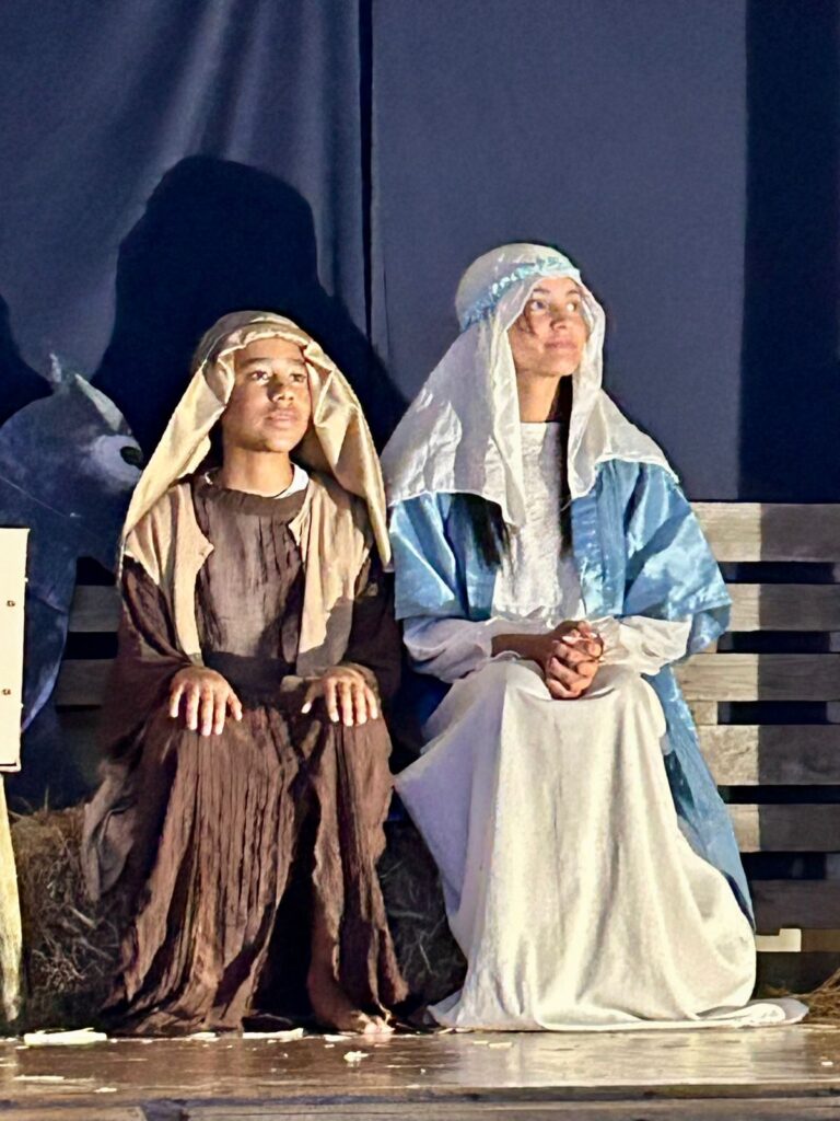 Jameson Blackway and Skye Puma in St Pius Catholic Church in Plumstead's nativity play.