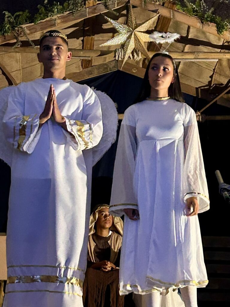 Kieran Searle and Venus Collison in St Pius Catholic Church in Plumstead's nativity play