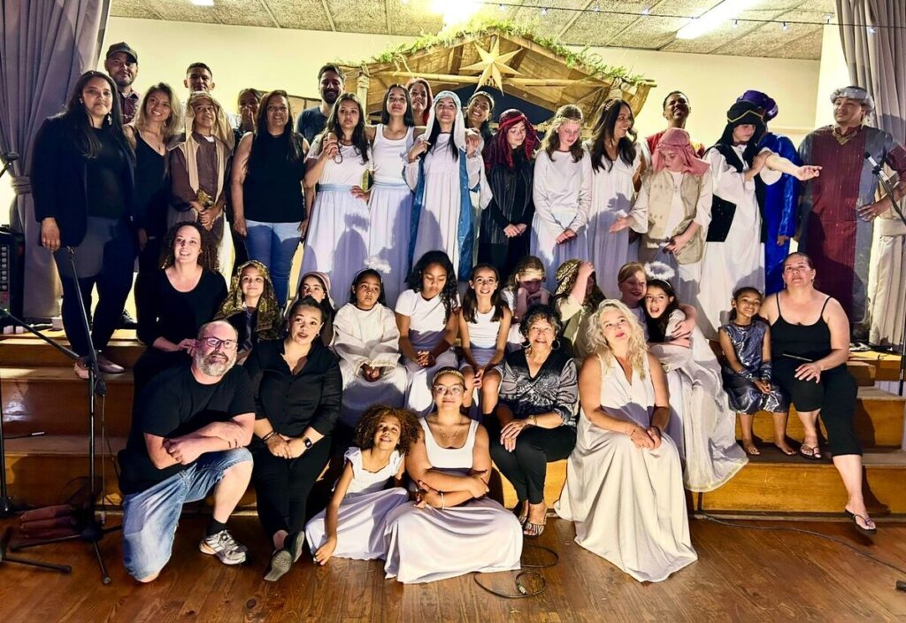 The cast in St Pius Catholic Church in Plumstead's nativity play.