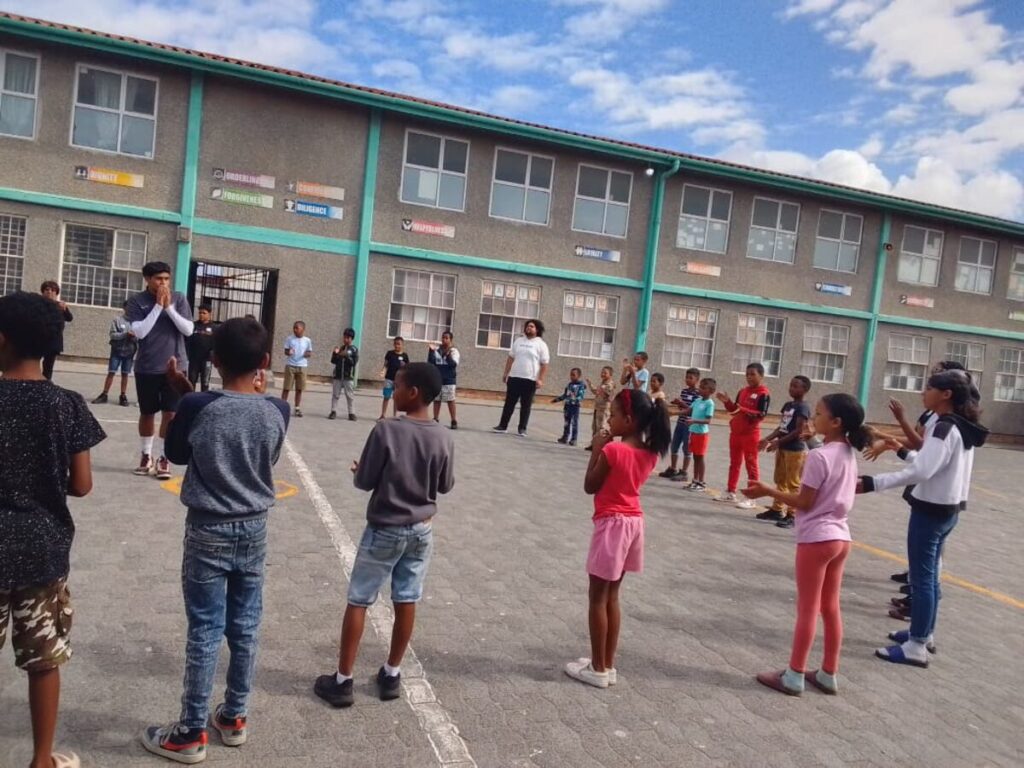 Children take part in the Portland Neighbourhood Watch holiday programme.