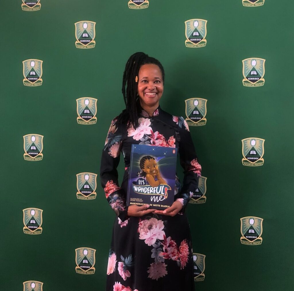 Makhosi Dewette Dludla with her book Wonderful Me.