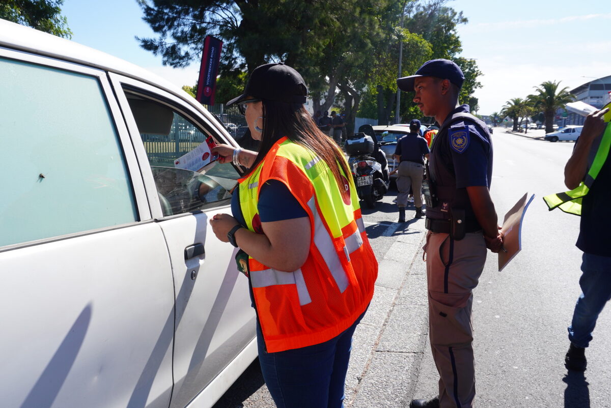A City of Cape Town Metro Police officer taking part in a recent joint operation held in Parow along with the VRCID.