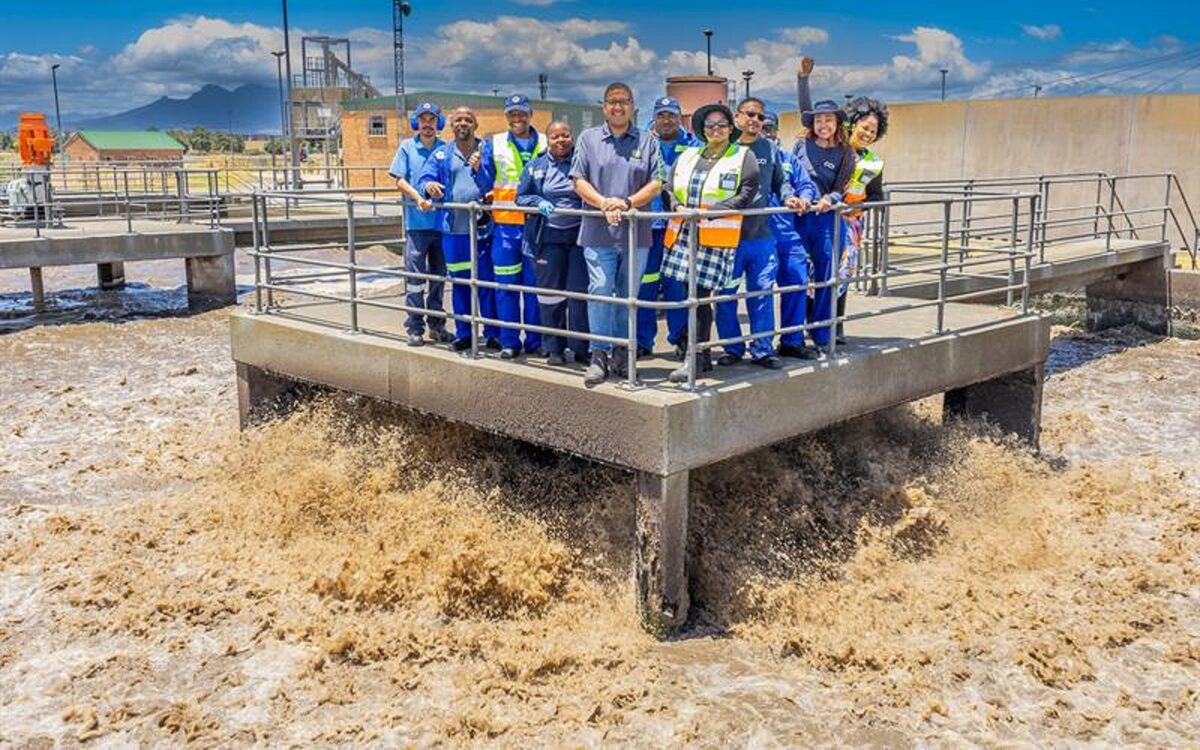 Zahid Badroodien during his recent visit to the Kraaifontein Wastewater Treatment Works