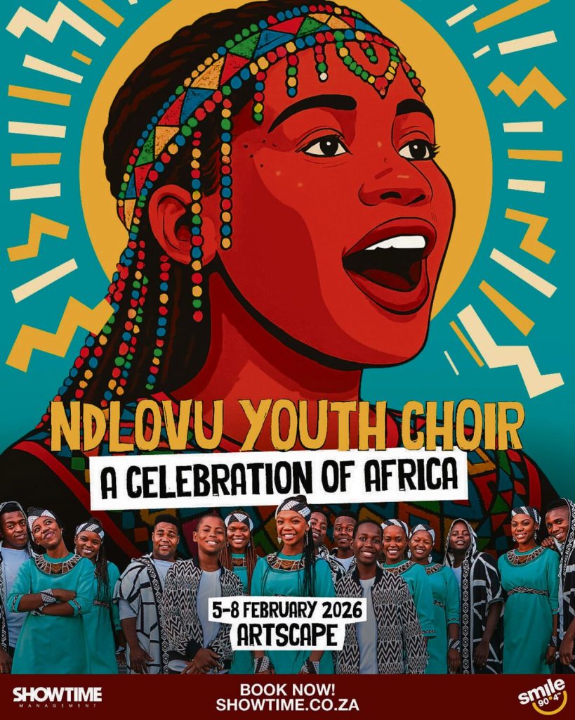 Poster of the Ndlovu Youth Choir concerts at Artscape.