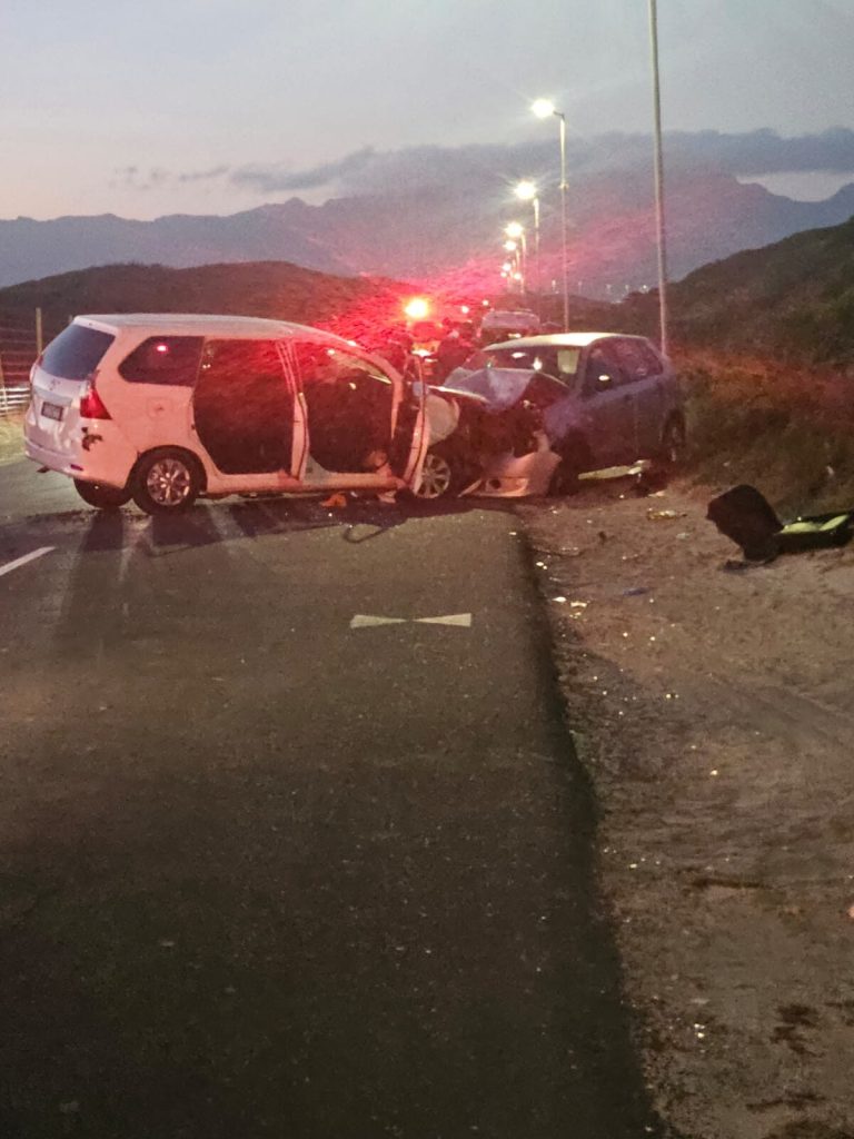 A man died in a two-vehicle collision on Strandfontein Road.