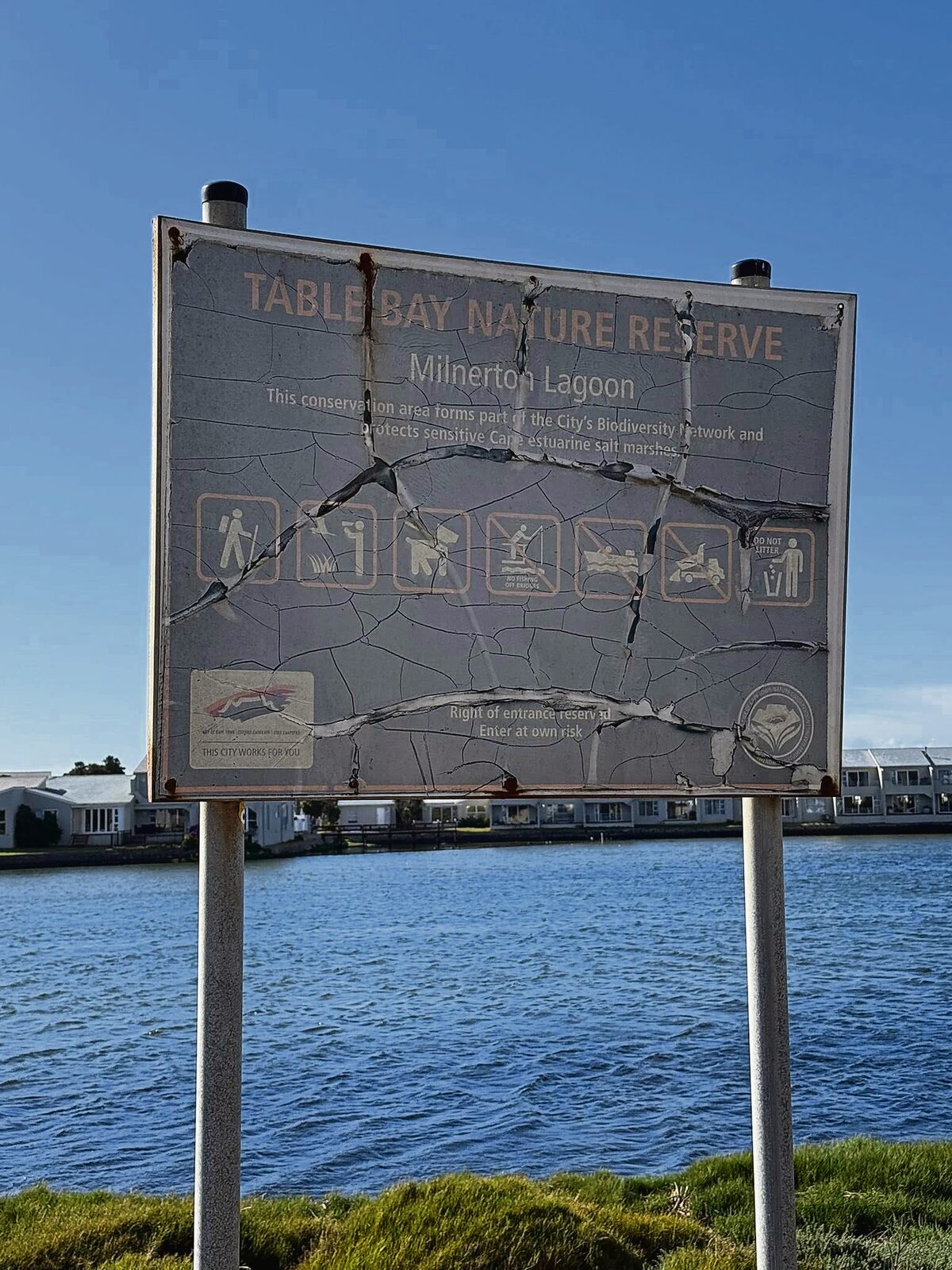 Signage at the Milnerton Lagoon has since been restored.