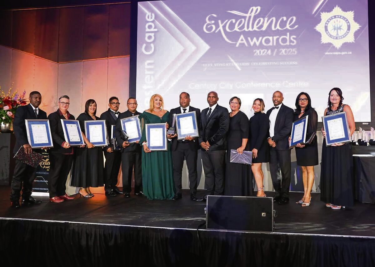 Some of the winners at the Western Cape Police Excellence Awards.