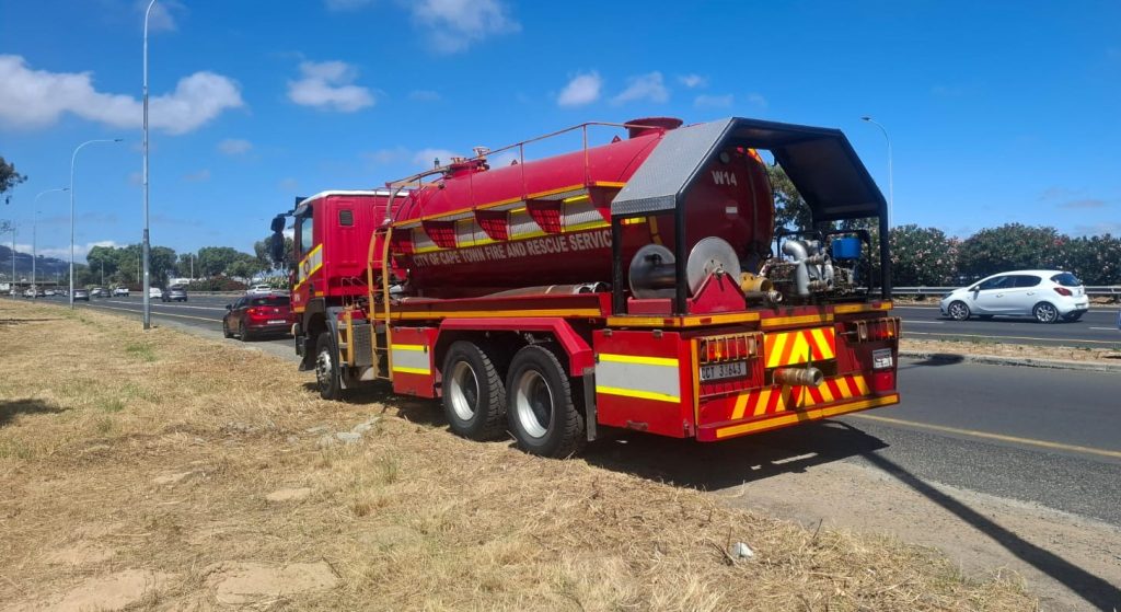 The City of Cape Town's Fire and Rescue Services on the N1 where a fire broke out last week.
