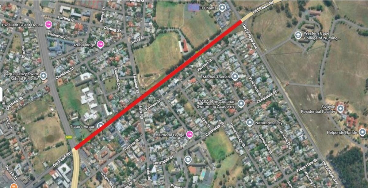Old Paarl Road map.