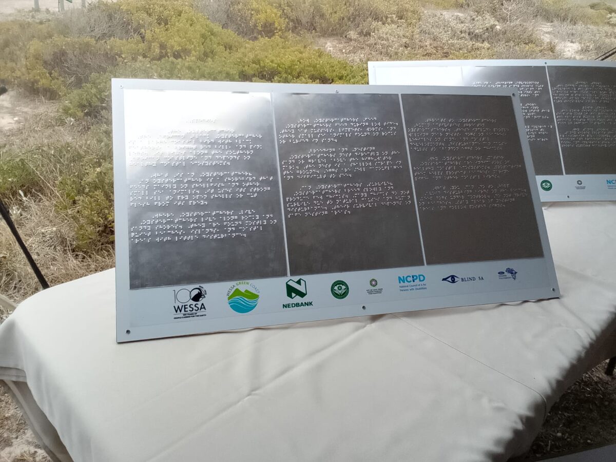 
Braille interpretive boards bring ‘Life on the Edge’ to all. Photos: Kailin Daniels