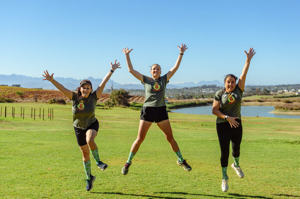 Daniel and Friends directors at the annual Nappy Walk 2026 at Meerendal on Sunday celebrating another successful charity event. From left are Lianie le Roux, Kate Laurie and Michelle Philips. PHOTO: Ronelle Botha