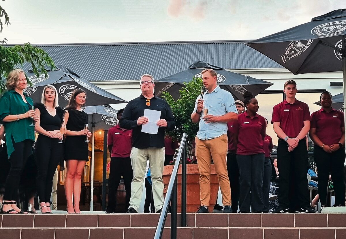 Wade Roger-Lund, cellar master at Meerendal Wine Estate, welcomed the guests.  Photo: Esmé Erasmus