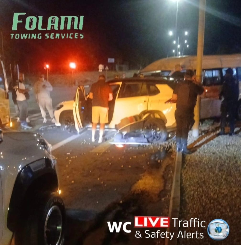 Die ma van die oorledene, Jean-Luc Olivier, was twee dae voor die noodlottige ongeluk self betrokke in 'n botsing in Kenridge. Foto: WC Live Traffic & Safety Alerts/Facebook