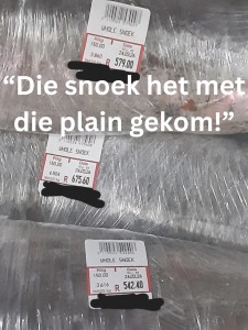 Duur snoek vir Paasfees kom glo uit “Betlehem” of met die “plain”