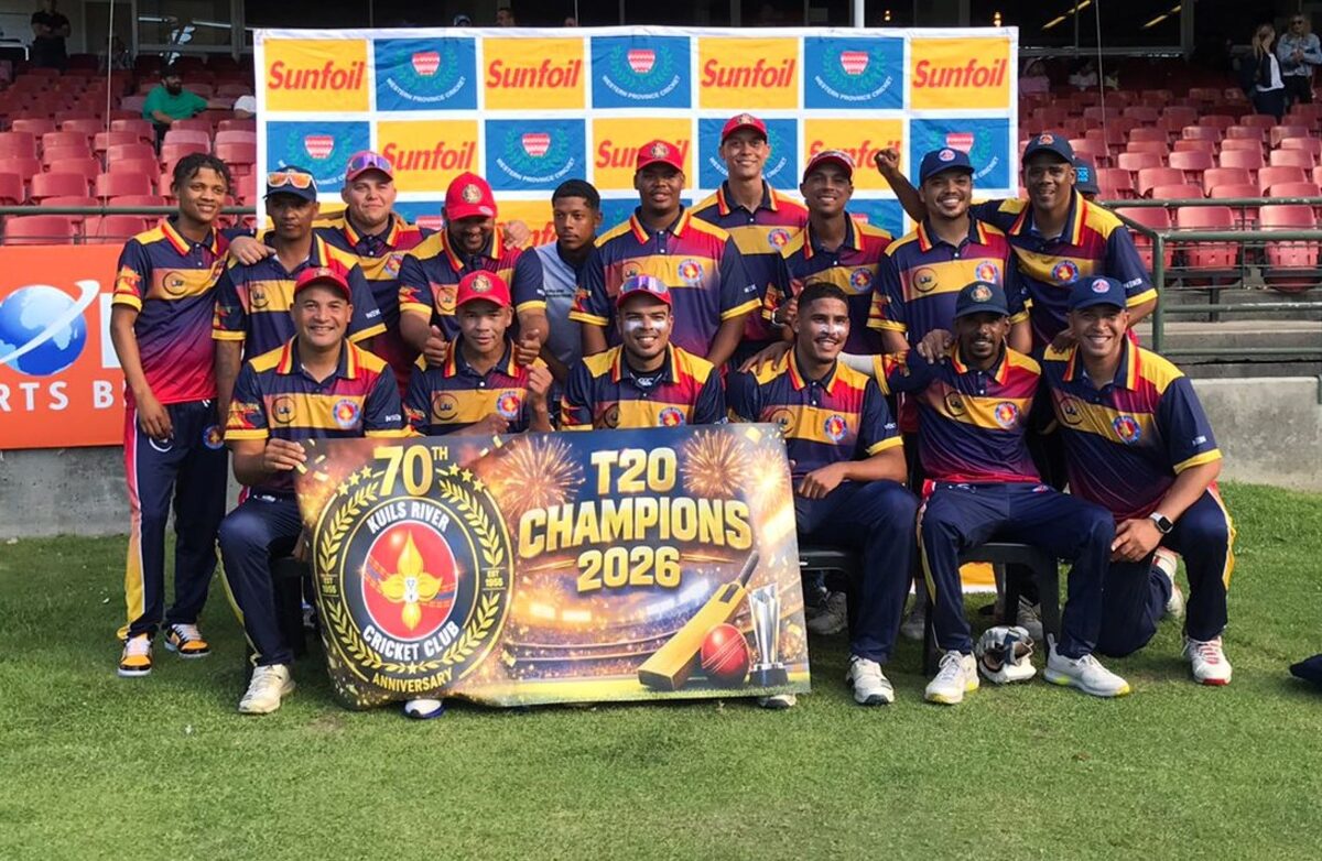 Kuils River Cricket Club's champion team.
