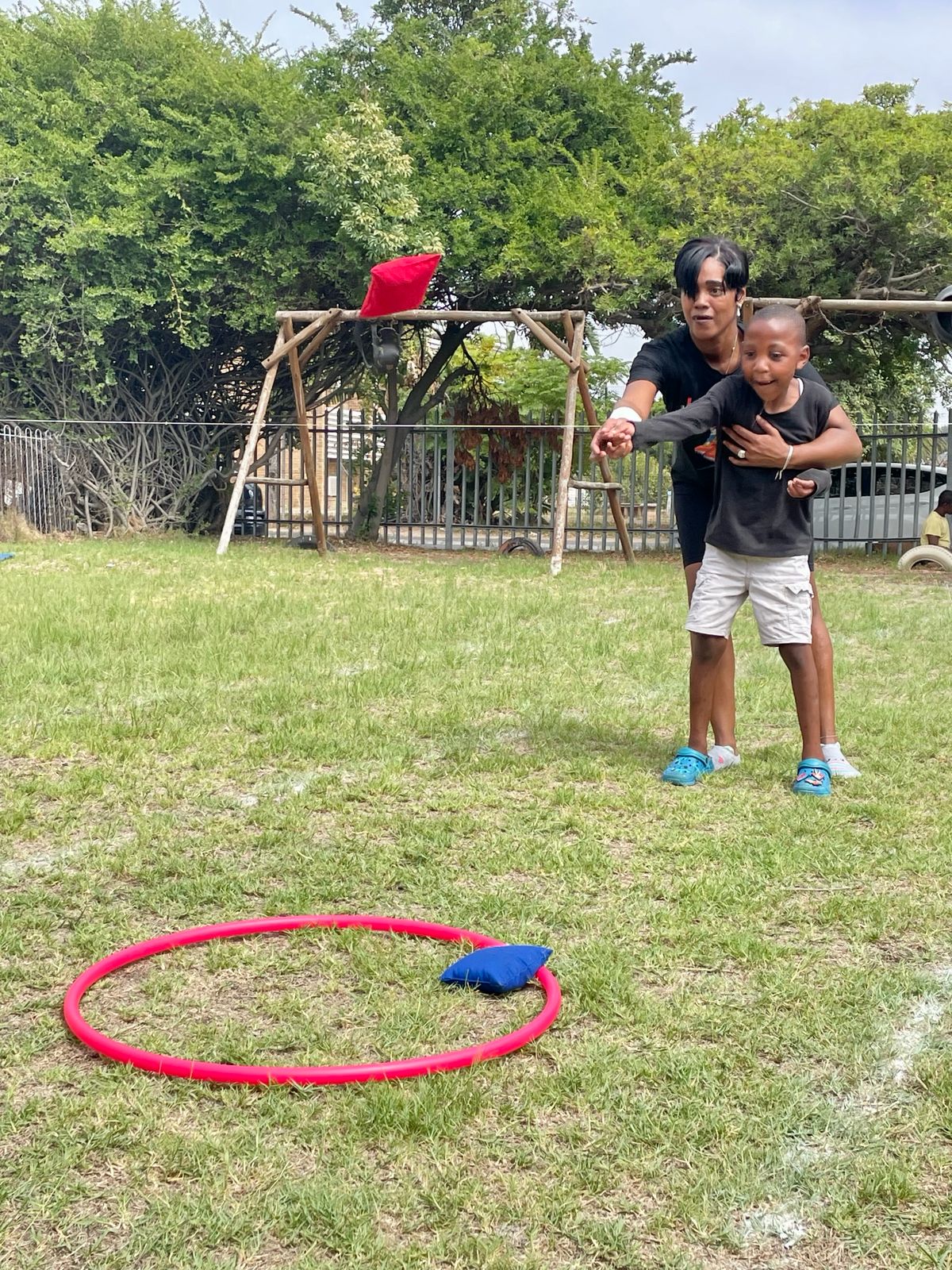 A Learner enjoys himself at sports day.