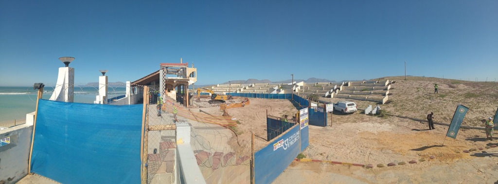 A view of the demolition happening at the "mermaids" section of the pavilion, so-called because of the former Mermaids night club which had been housed threre.