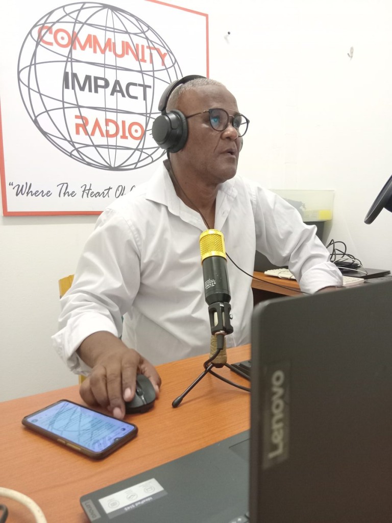 James Tempers hosts a live show at Community Impact Radio.