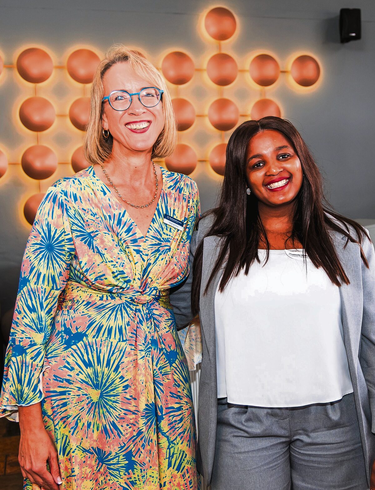 At the event were René Botha (left), regional investment manager, and Thabisile Ntshangase, investment manager of Business Partners Limited.