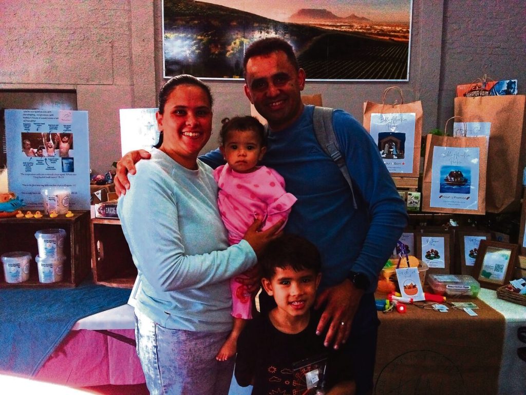 Craig McCallum, his wife Melissa and their children Ethan and Emily from Durbanville were pleased to find a Christian market.