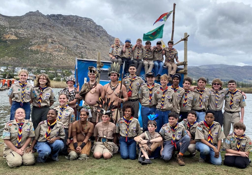 These 1st Durbanville participants and scouters took part in the Kon-Tiki 2026 scouting competition at Zandvlei from 17 to 19 April.