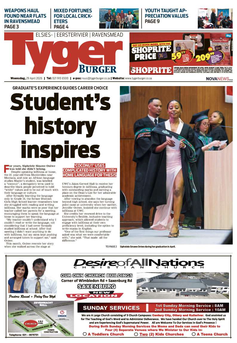 TygerBurger | Elsies/Eersterivier/Ravensmead | E-edition | 29 April 2026