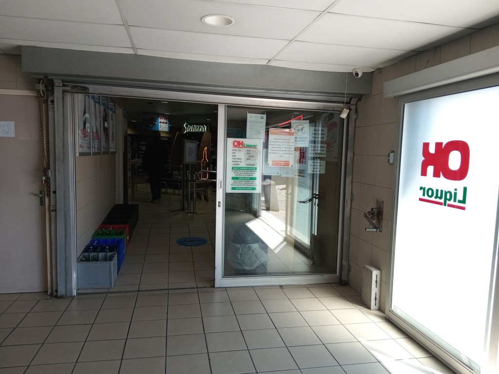 front of the liquor store