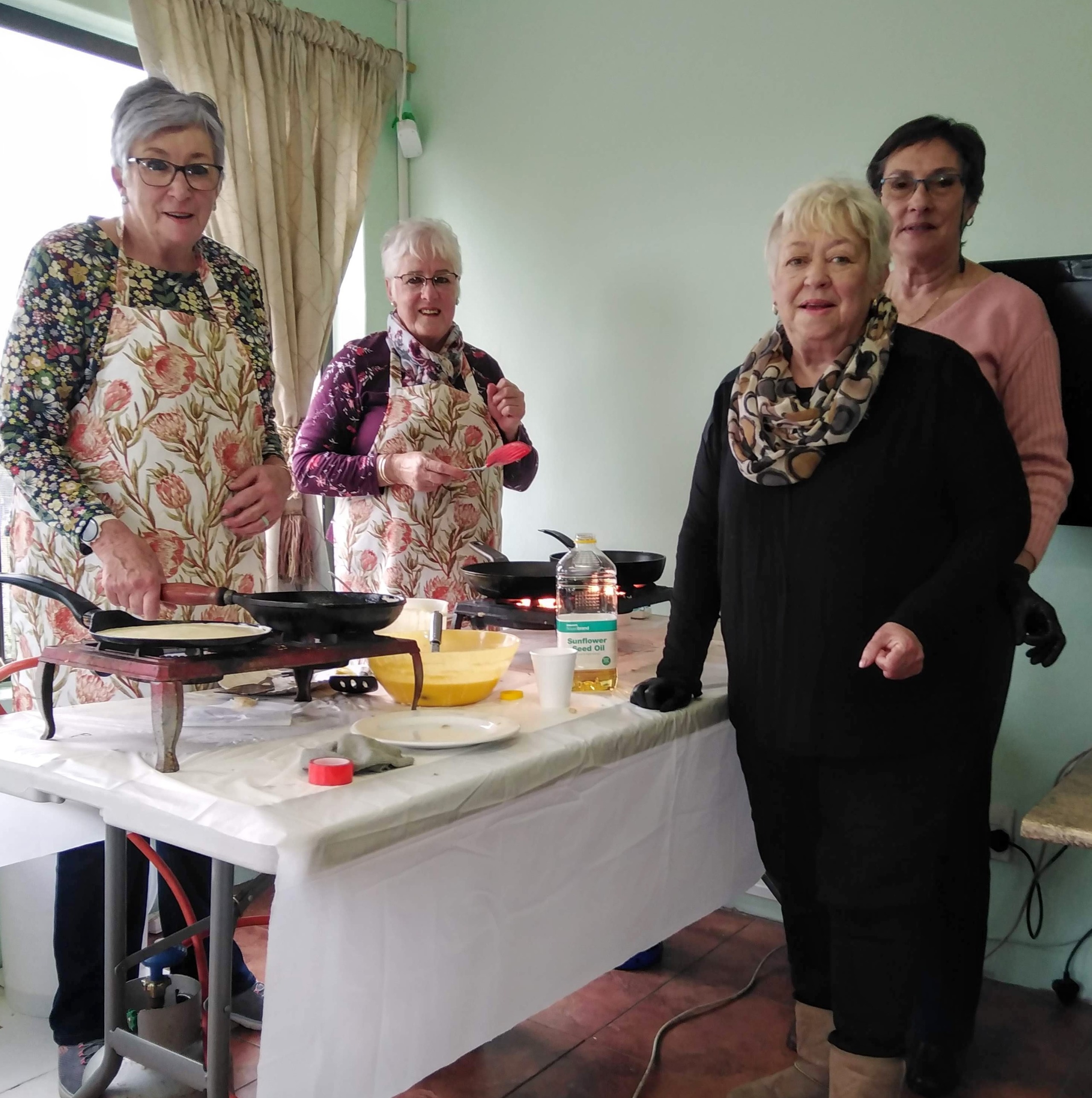 Pancakes wil be baked by Marianne Oosthuizen, Elize Eksteen, Christa Coomber and Rene Dobies on Saturday