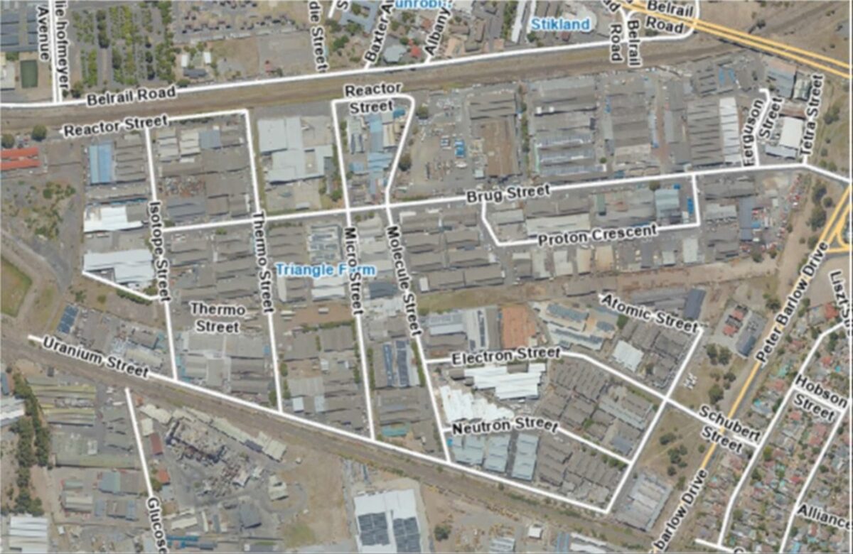 Triangle Farm Bellville roadworks map 2026.