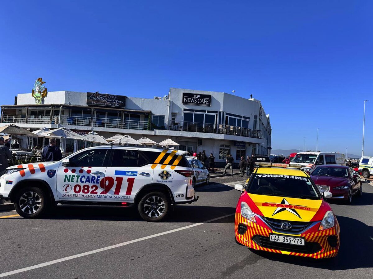 Emergency services and police respond swiftly to the scene at Marine Circle café incident.