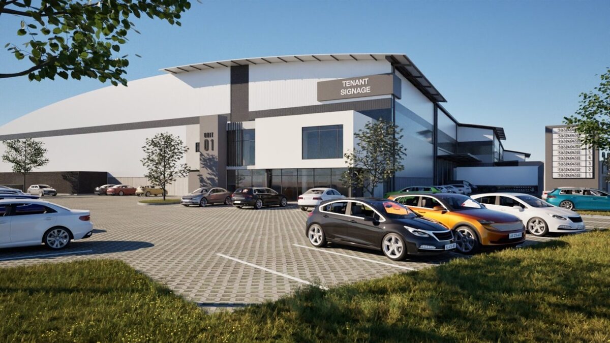 Artistic impression of Indlovu Logistics Park, a modern logistics hub planned for Montague Gardens.