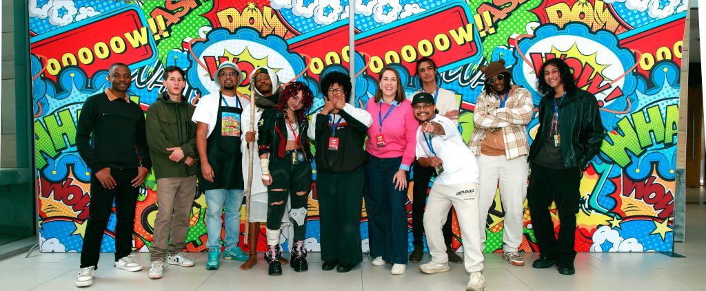 Francine Higham and the 10 artists who showcased their work at Comic Con.