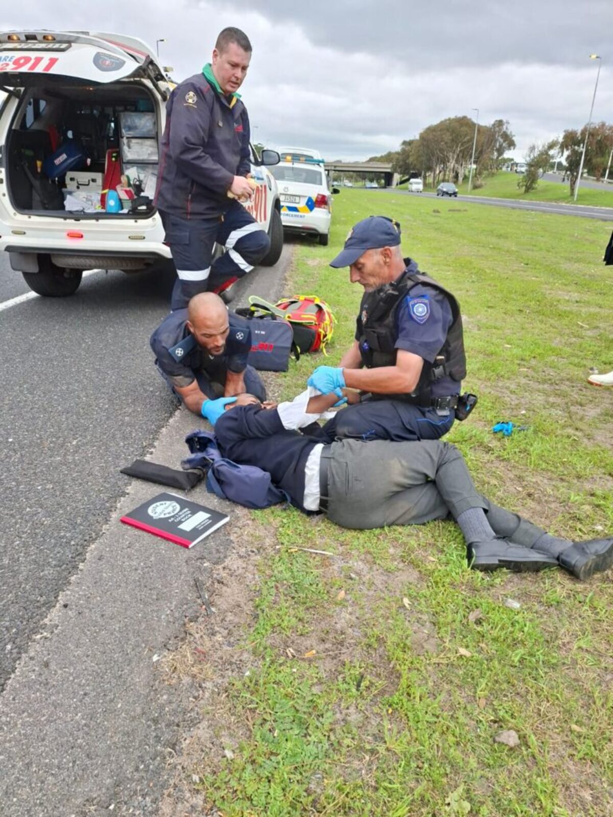 SPCA Inspectors stopped on the M5 recently to assist a convulsing school child