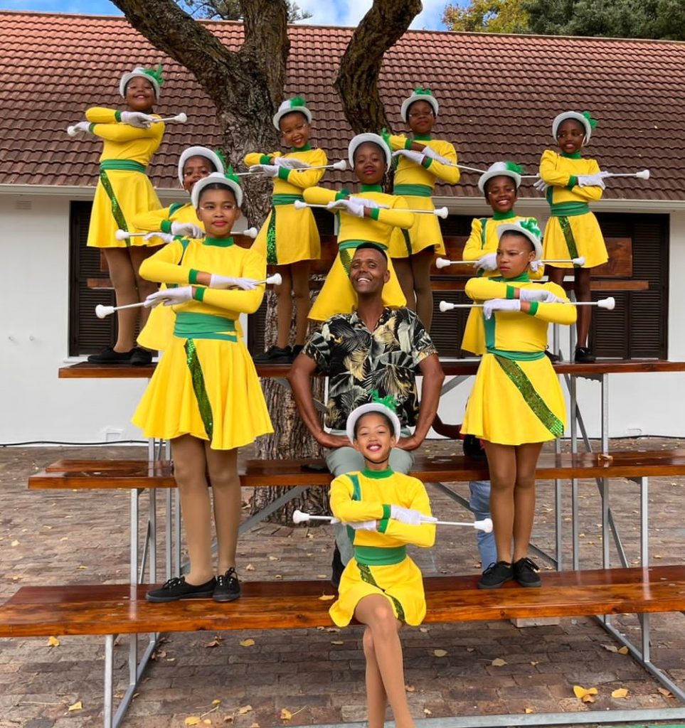 Marquin Skippers with his drummie squad