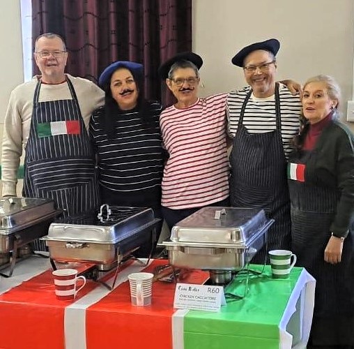 The group from the Noshbudha Club at their French and Italian stand last year.
