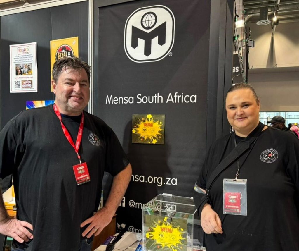 Hewan and Christelle McCann of the Emcee Games team are the chair and secretary of Mensa Winelands.