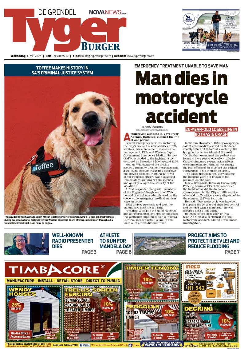 TygerBurger | De Grendel | E-edition | 13 May 2026