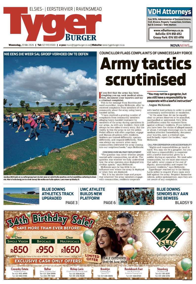 TygerBurger | Elsies/Eersterivier/Ravensmead | E-edition | 20 May 2026