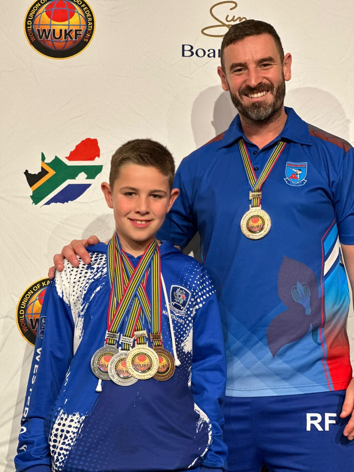 Sensei Renier Fourie and his son Daniel